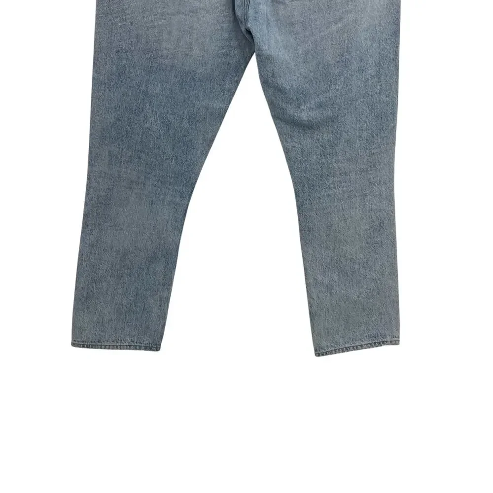 Agolde Riley High Rise Straight Crop Jeans Denim‎ Shatter Wash Blue Size 27